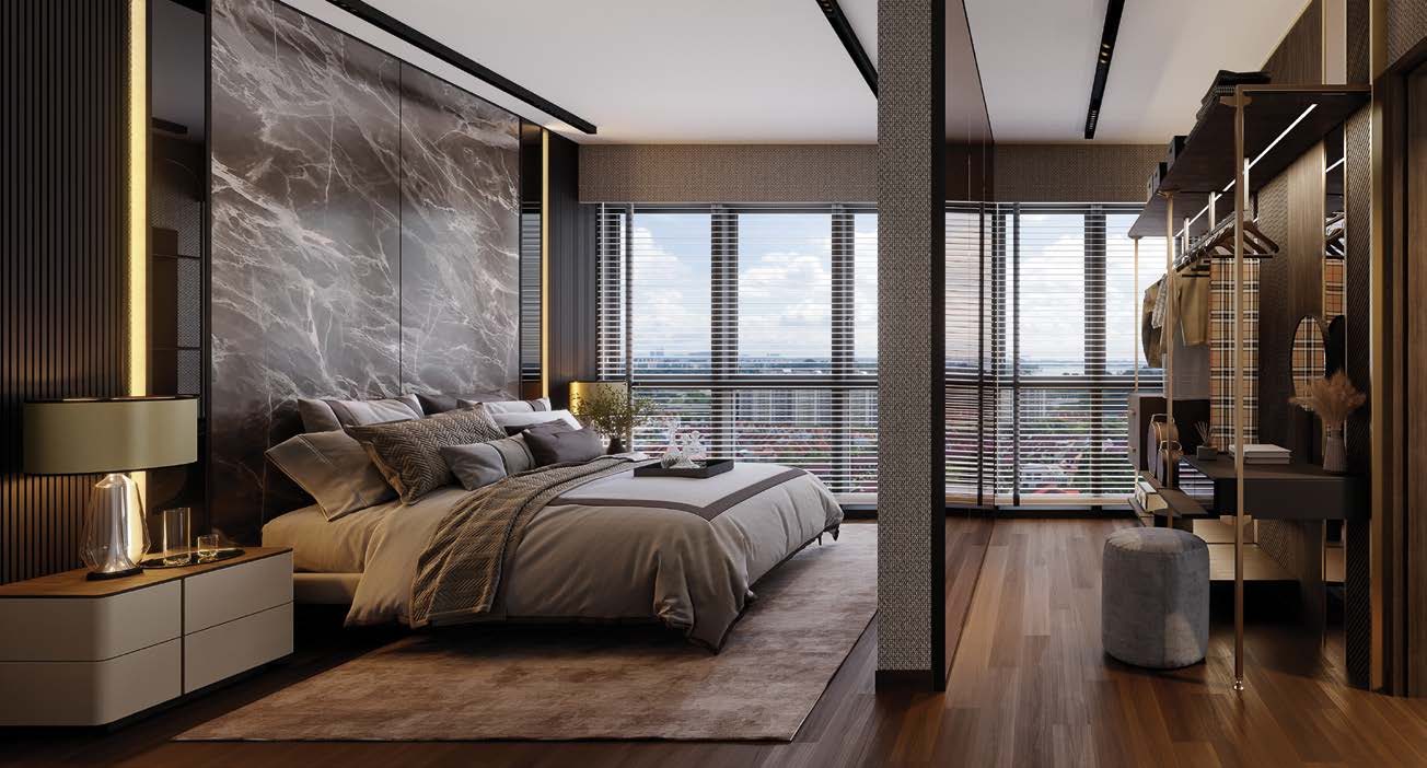 Bedroom with study