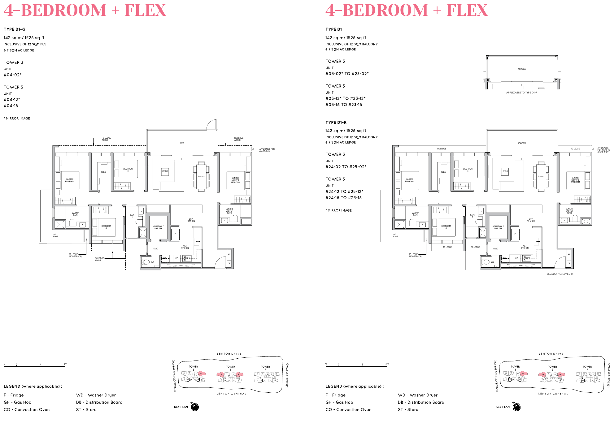 4 Bedroom + Flex Type D1 floor plan